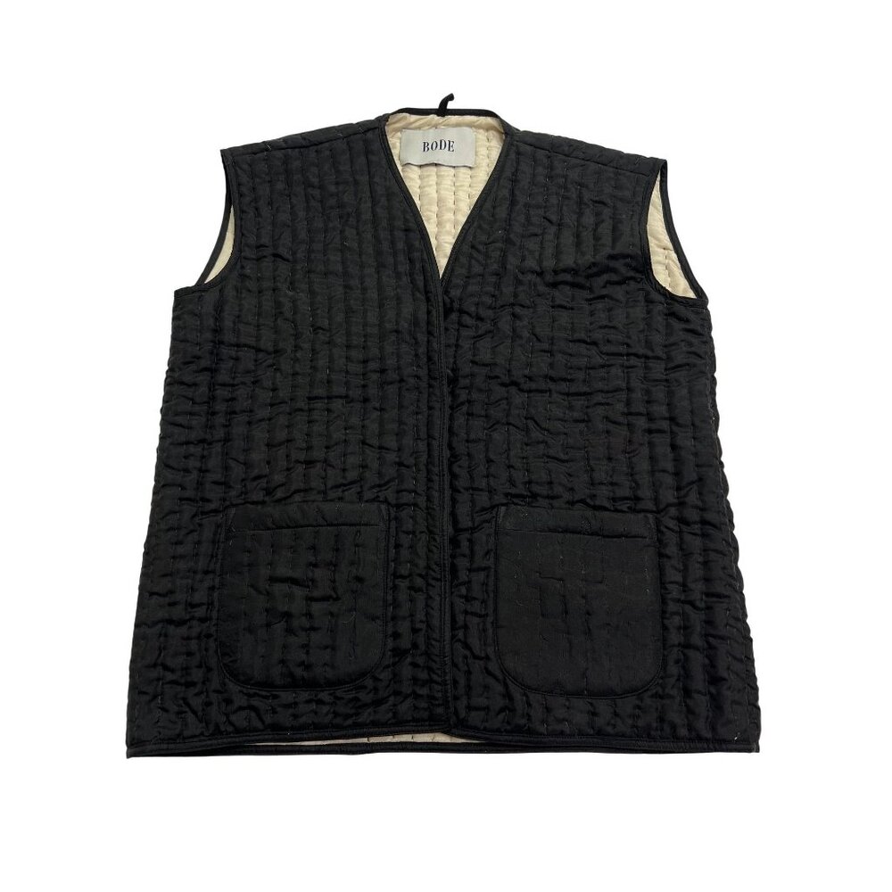 BODE Silk Quilted Vest in Black